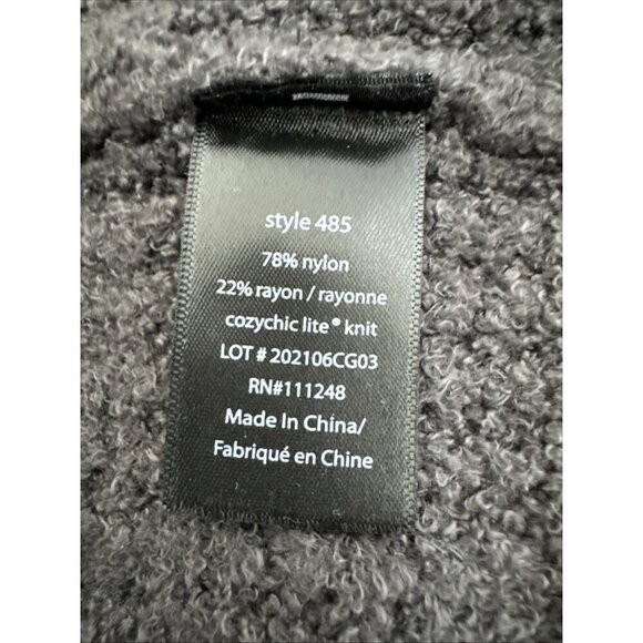 Barefoot Dreams Women's M CozyChic Lite Open Chenille Cardigan Sweater Gray EUC - Picture 8 of 12